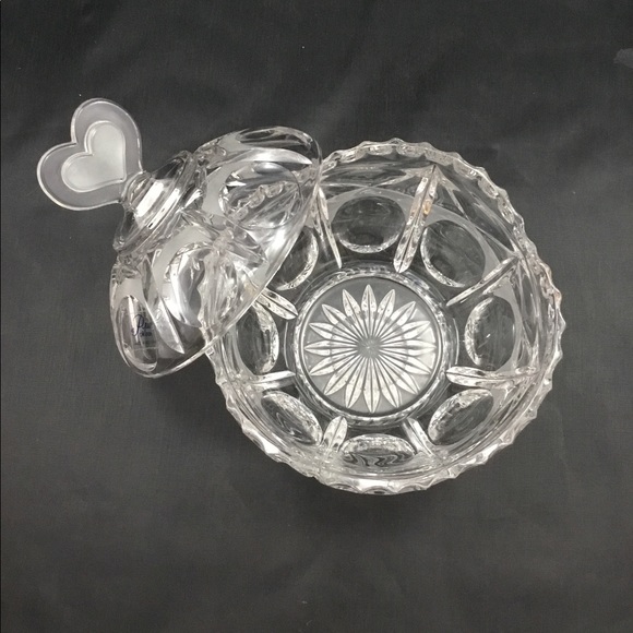 VTG Crystal Candy Dish with Lid